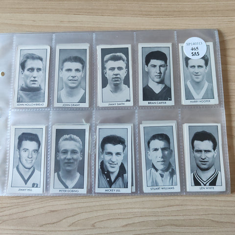 Soccer 1959 DC Thompson Football Stars of 1959 Cigarette Cards Complete Set of 44