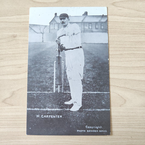 England 1905 London Star cricket Series Photo Postcard H.A. Carpenter Essex
