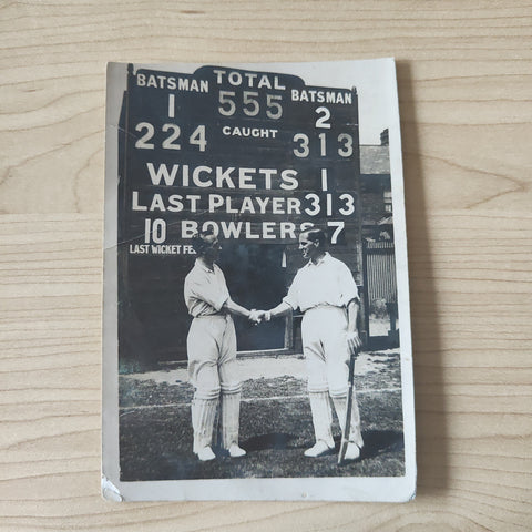 English Photograph Postcard P. Holmes and H. Sutcliffe Yorkshire Cricket Postcard