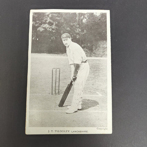 England 1905 Star Series Cricket Photo Postcard J.T. Tyldesley Lancashire