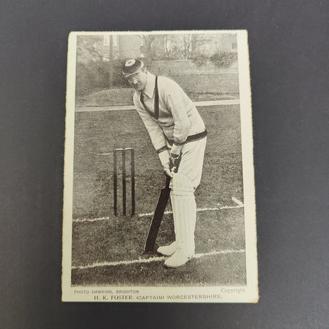 England 1905 Star Series Cricket Photo Postcard H.K. Foster Worcestershire