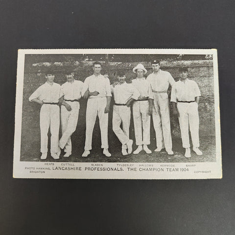 England 1904 Photograph Postcard Lancashire County Cricket Club Cricket Postcard