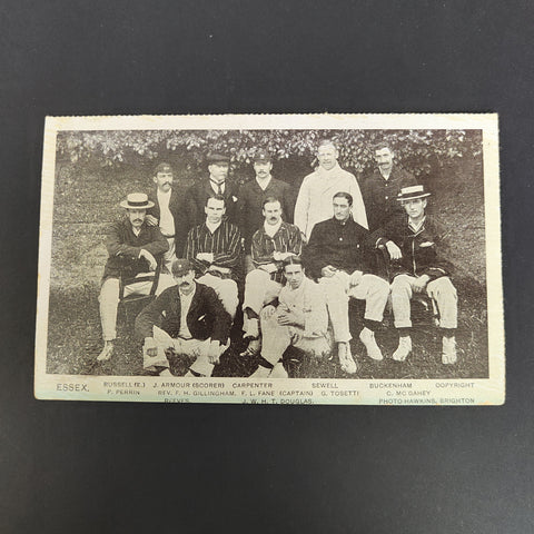 England 1904 Photograph Postcard Essex County Cricket Club Cricket Postcard