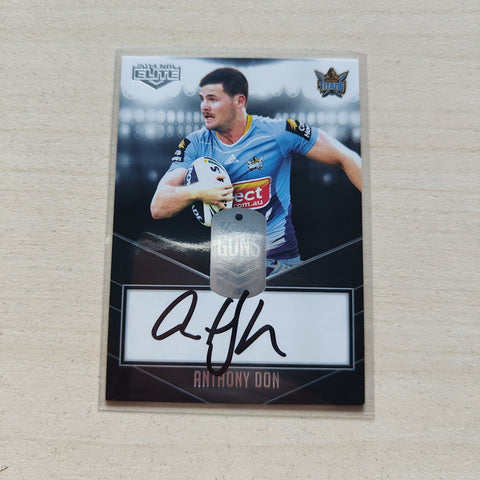 2014 NRL Elite Young Guns Signature Card Anthony Don Titans