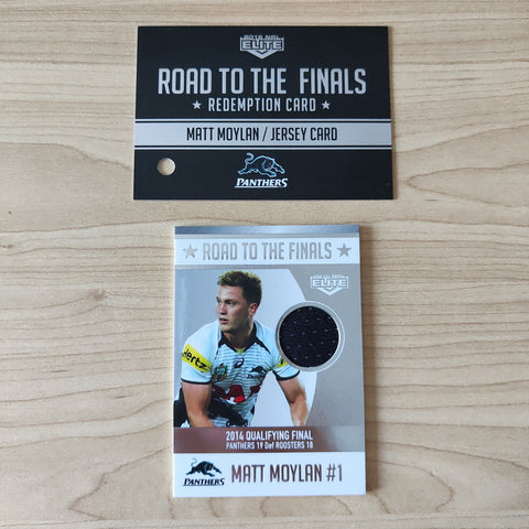 2015 NRL Elite Road To The Finals Redemption Jersey Card Matt Moylan Panthers
