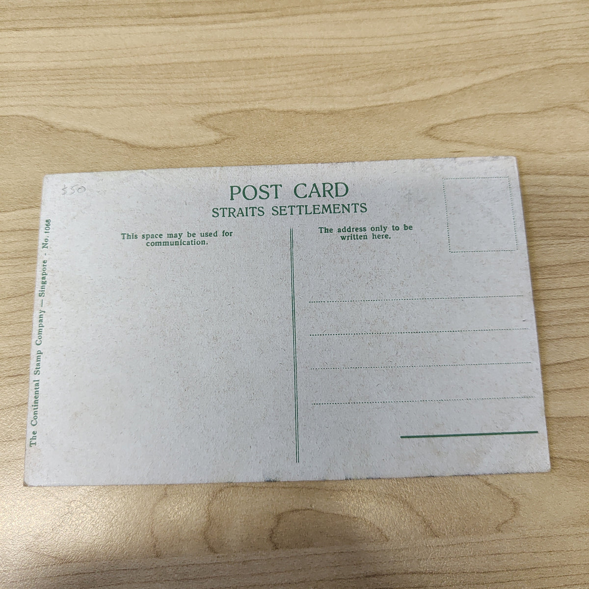 Malaya Strait Settlements Singapore Groupe of Chinese Hawkers Postcard