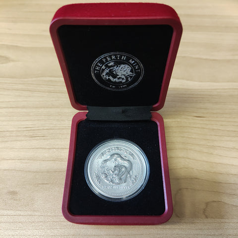 2000 Lunar New Year of the Dragon .999 1/2oz Silver Coin