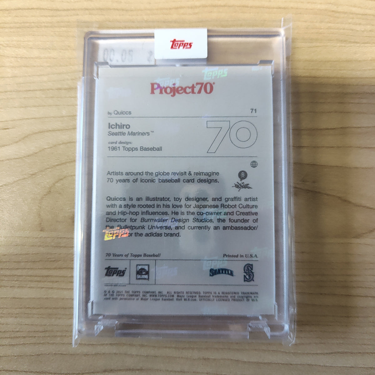 Ichiro Suzuki 2021 Topps Project 70 Card #71 – 1961 By Quiccs 