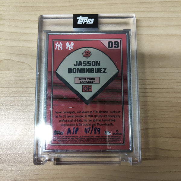 2021 Topps Card Jasson Dominguez Yankees #09 Artist Proof 47/89 Baseball Card
