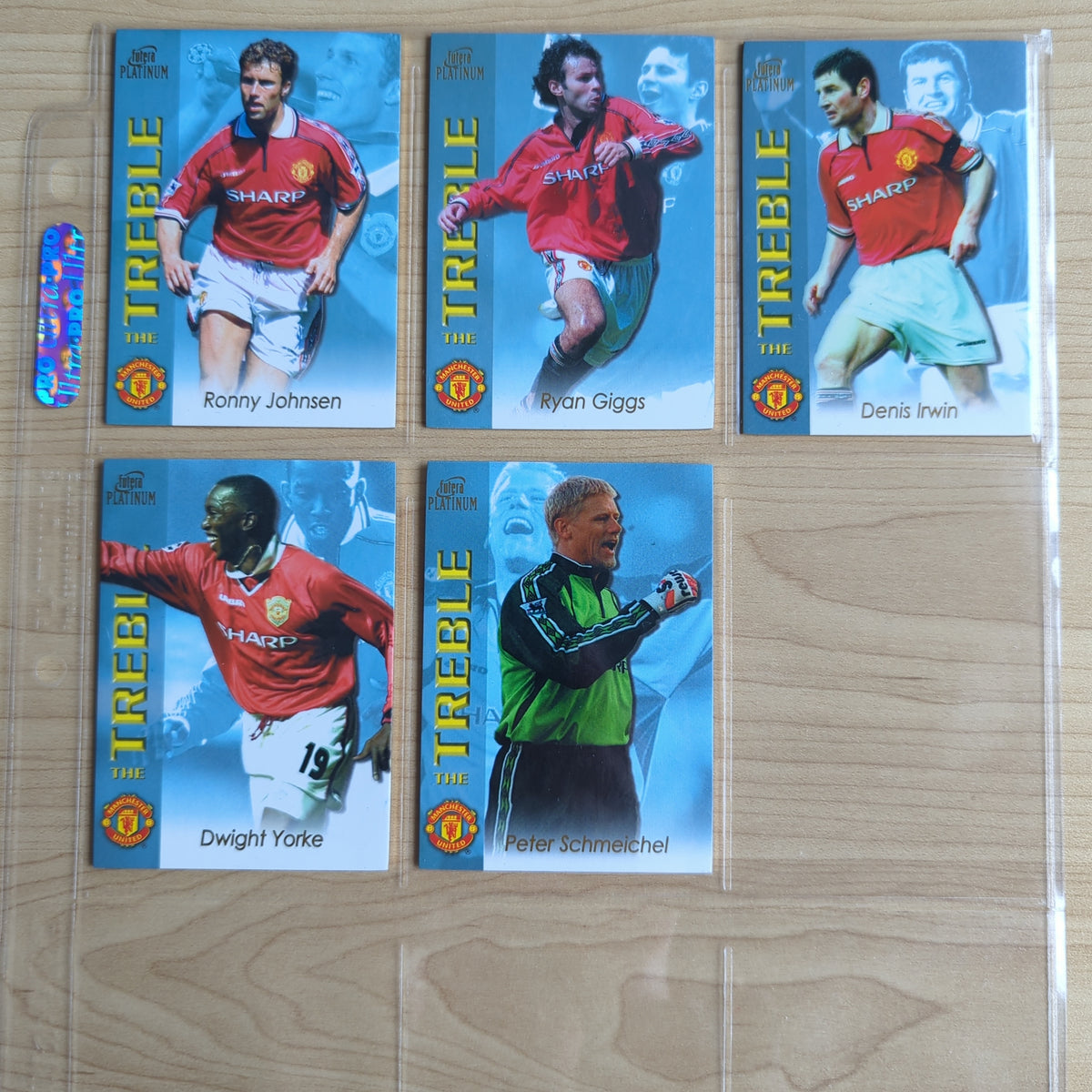 1999 Soccer Football Futera The Treble Manchester United Card Set