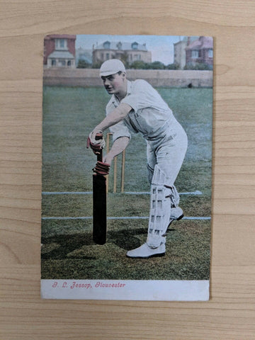 English Cricket Postcard G L Jessop Gloucester