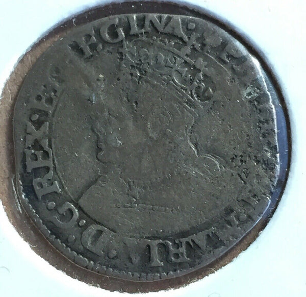 Great Britain 1554-8 Queen Mary Silver Penny S2512 Coin