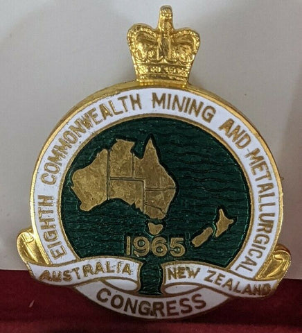 1965 Australia New Zealand Commonwealth Mining & Metallurgical Congress Badge
