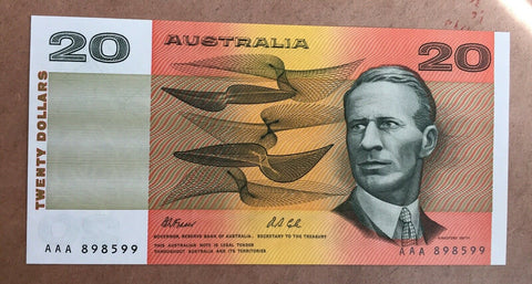 Australia 1991 $20 AAA Fraser Cole R413i Uncirculated