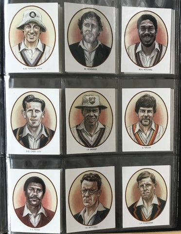 Derbyshire Test Cricketers Cards County Print Services Complete Set