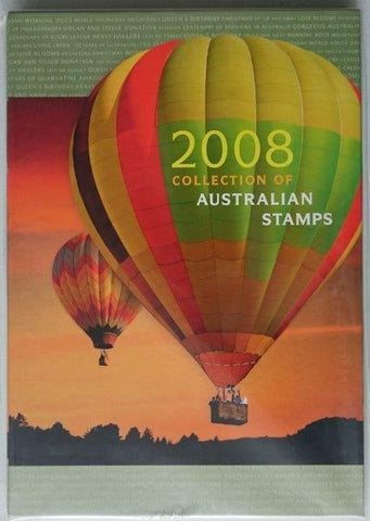 Australia Post 2008 Year Album. This book contains all the different simplified stamps issued in that year.