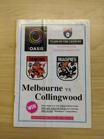 1997 AFL Record Clash Of The Century Devonport Oval Melbourne Vs Collingwood