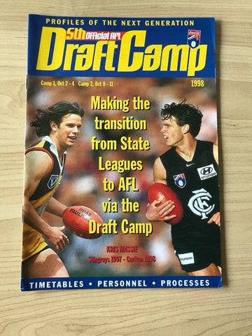 1998 AFL 5th Official Draft Camp Profiles of the Next Generation Football Record
