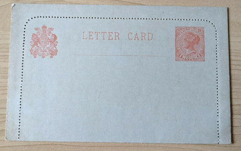 Victoria Australian States  2d arms Postal stationery Letter Card LC14 Mint