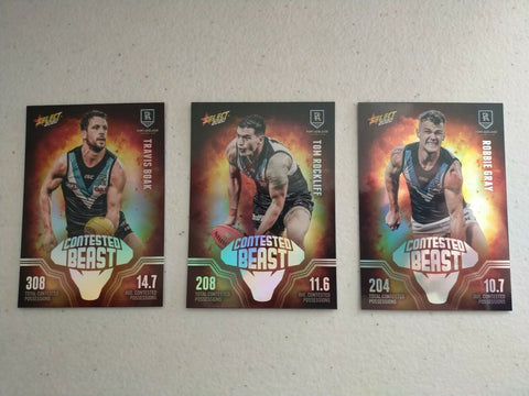 2020 Select Footy Stars Contested Beast Port Adelaide Team Set Of 3 Cards
