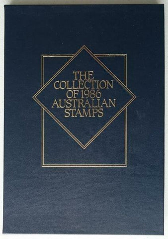 Australia Post 1986 Year Album. This book contains all the different simplified stamps issued in that year.