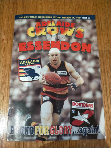 1998 Feb 14 Adelaide Crows v Essendon Souvenir Football Record