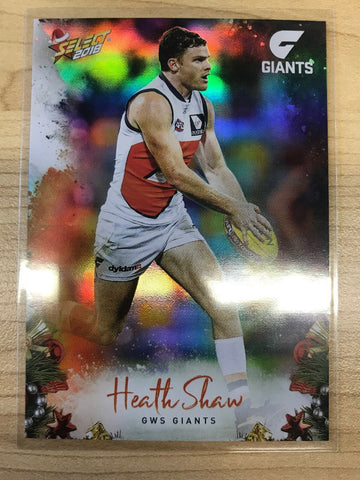 AFL 2018 Select Christmas Holofoil Card X104 - GWS, Heath Shaw