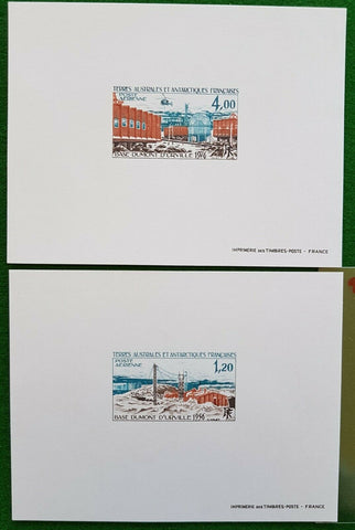French Antarctic Territory TAAF SG 107-8 Dumont d'Urville Deluxe proofs
