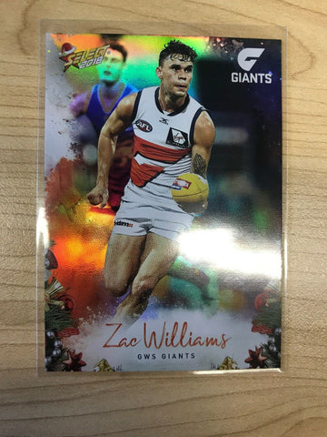AFL 2018 Select Christmas Holofoil Card X107 - GWS, Zac Williams