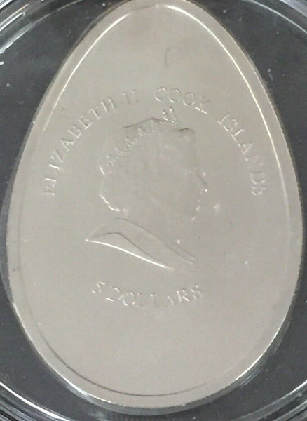 Cook Islands $5 No Date Silver Little Thermo Chick