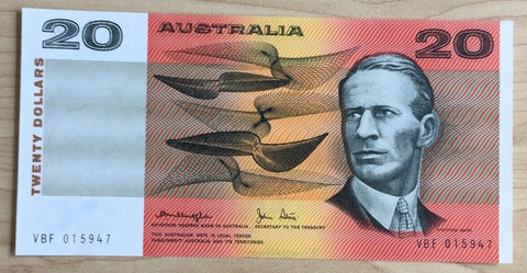 Australia 1979 $20 Knight/Stone  Gothic Serial Numbers R407a Uncirculated