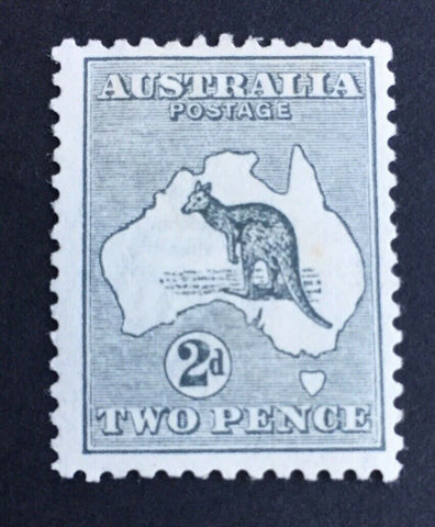Australia 2d Grey Third Watermark Kangaroo Mint SG35bw