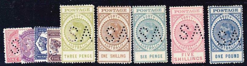 SA Australian States Set Of 9 Officials Perfin SA. Mint, Minor Faults ...