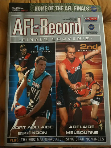 2002 Semi Finals AFL Football Record Port Adelaide v Essendon, Adelaide v Melb