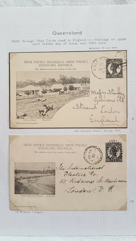 Queensland Postcard, 1d  A Western station, 1d  The Overshot Dam used
