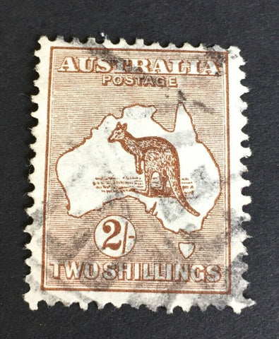 Australia 2/-  Brown First Watermark Kangaroo Used SG12