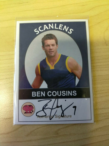 2019 Scanlens Signature Card Ben Cousins SC34 No.11/50
