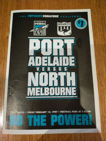 1997 Feb 14 Vodafone Challenge Port Adelaide v North Melb Football Record