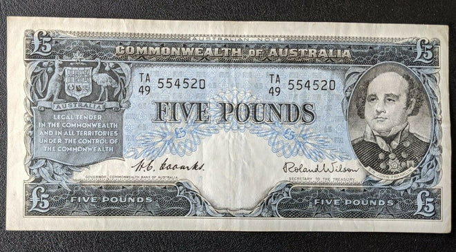 Australia &gt; Banknotes &gt; Pre Decimal &gt; £5