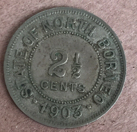North Borneo 1903 21/2 Cents. Two and a Half Cents