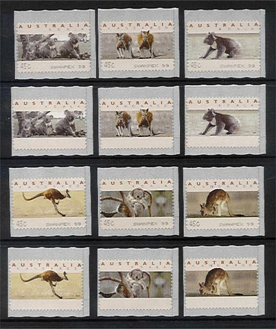 Australia Swanpex bird Counter Printed stamps- missing black error. MUH (6)