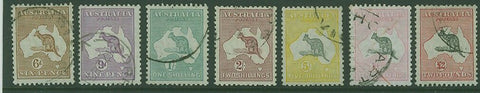 Australia SG 107-114 Kangaroos Small Multiple Watermark Set  Fine Used Stamp