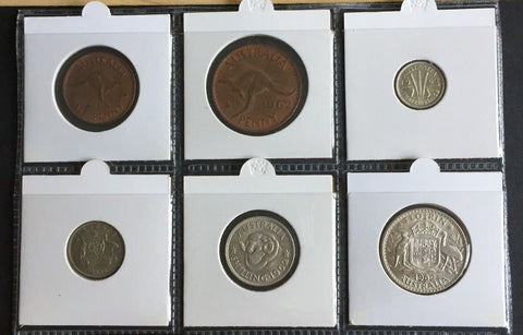 Australia 1962 Pre Decimal 6 Coin Set IDEAL BIRTHDAY GIFT