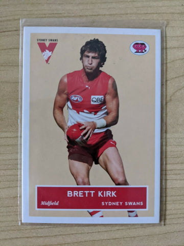 2009 AFL Select Scanlens Brett Kirk Sydney Swans 93/400