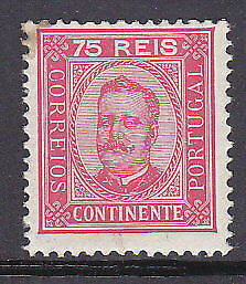 Continente, Portuguese Colonies, Portugal, 75r red Michel 72ya Perf 11½ Mint