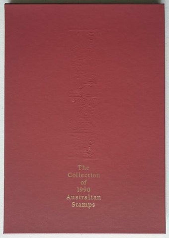 Australia Post 1990 Year Album. This book contains all the different simplified stamps issued in that year.