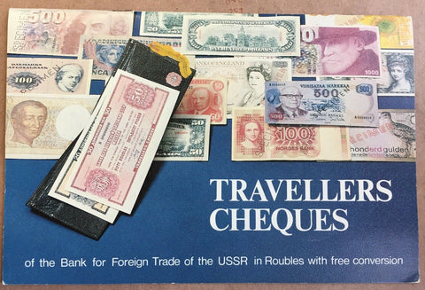 Russian 1970s 5 Roubles Travellers Cheque Overprinted Specimen In Folder