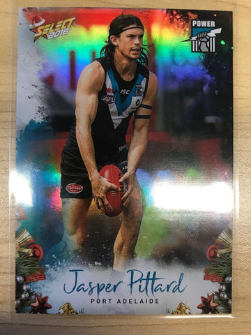 AFL 2018 Select Christmas Holofoil Card X152 - Port Adelaide, Jasper Pittard