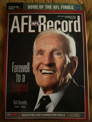 2002 Sept 6-8 Qualifying and Elimination Finals AFL Football Record