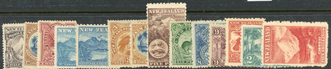 New Zealand 1898 SG246-59 Postage & Revenue 14 Stamps Mint